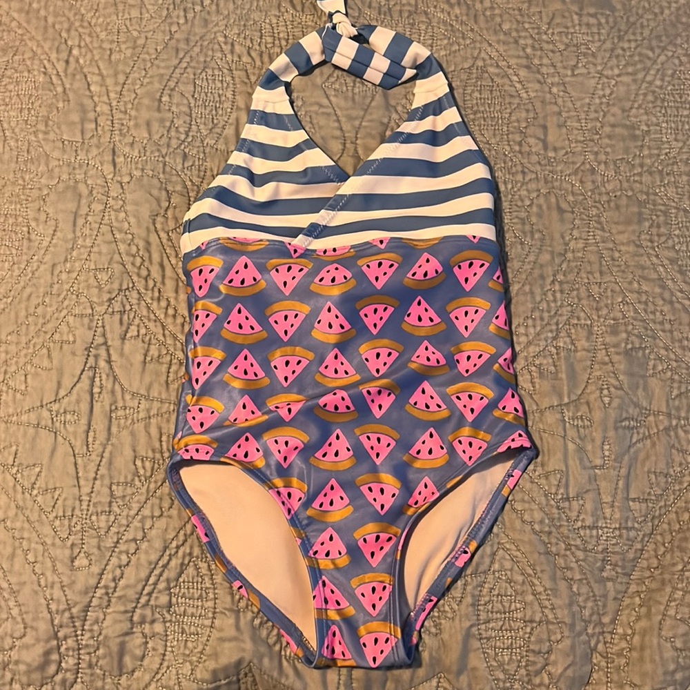 Girls Tea halter one piece swimsuit